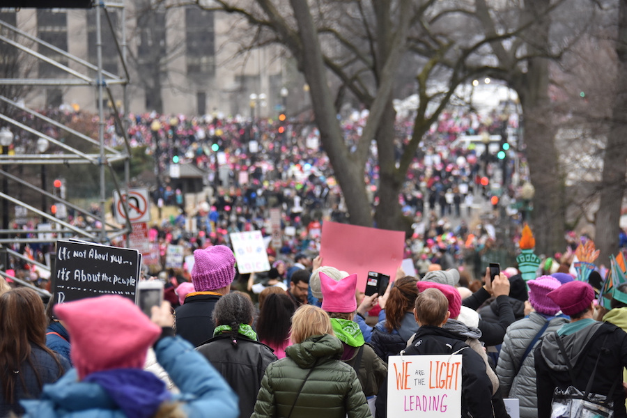 Photo bt Sandy Long of the crowd at the Women's March on Washington