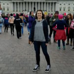 Photo of Coal Cracker Reporter Meredith Rhoades at the Women's March on Washington.