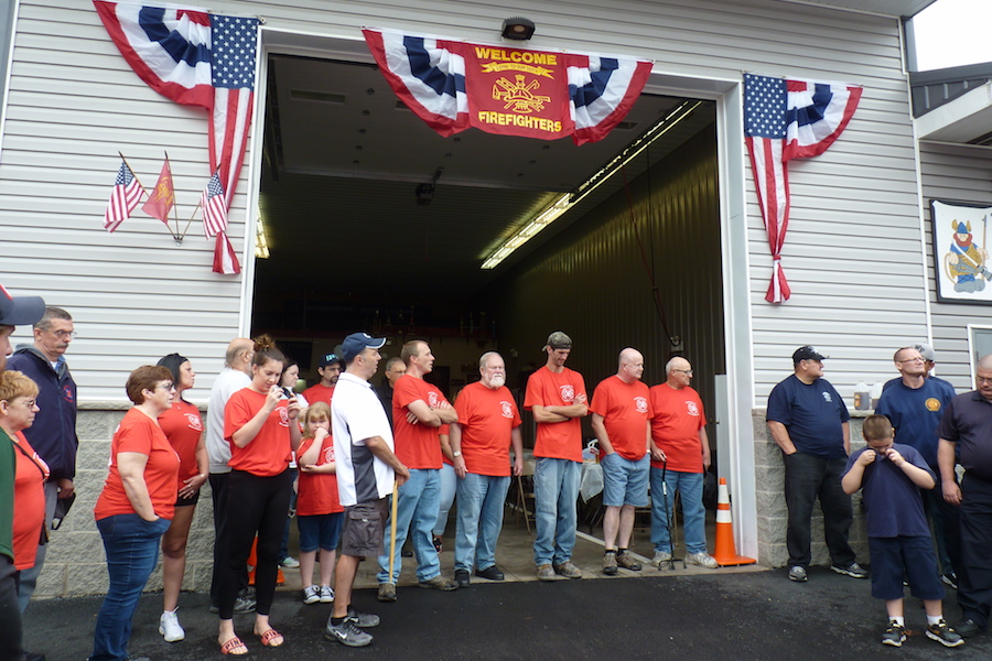 Photo of the reopening of The Washington Hook and Ladder Fire Company in Mahanoy City, PA.